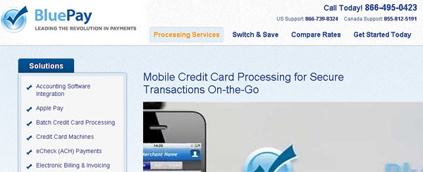 BluePay Mobile Credit Card Processing