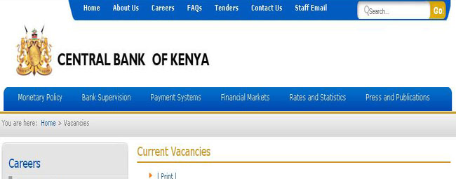 Latest Central Bank of Kenya Jobs