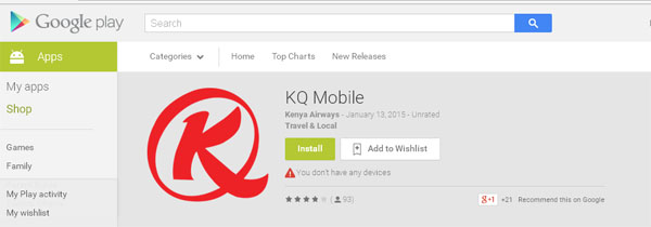 KQ Online Check In App