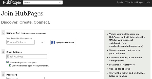 Join HubPages