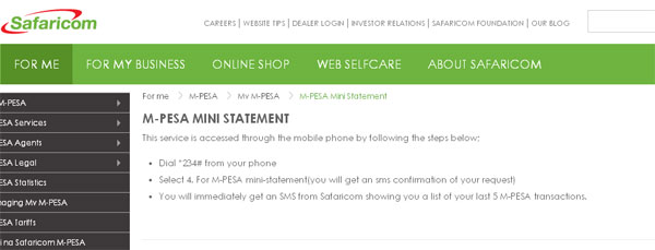 Mpesa Mini Statement: How to Get Mpesa Statement