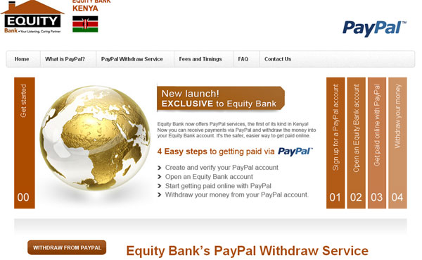 Withdraw Money from PayPal to Equity Bank Account