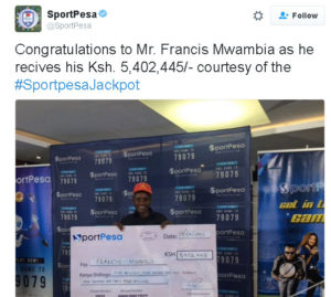 SportPesa Jackpot Winners this Week