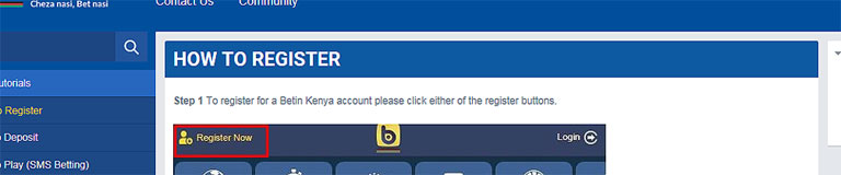 Betin Registration Via SMS