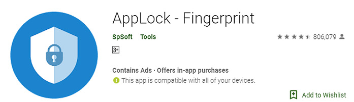 AppLock fingerprint