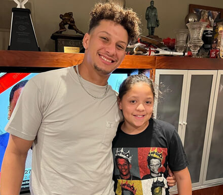 Mia randall and her brother Patrick Mahomes II