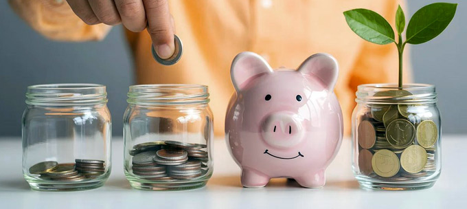 Create a budget using the 50/30/20 rule to save money